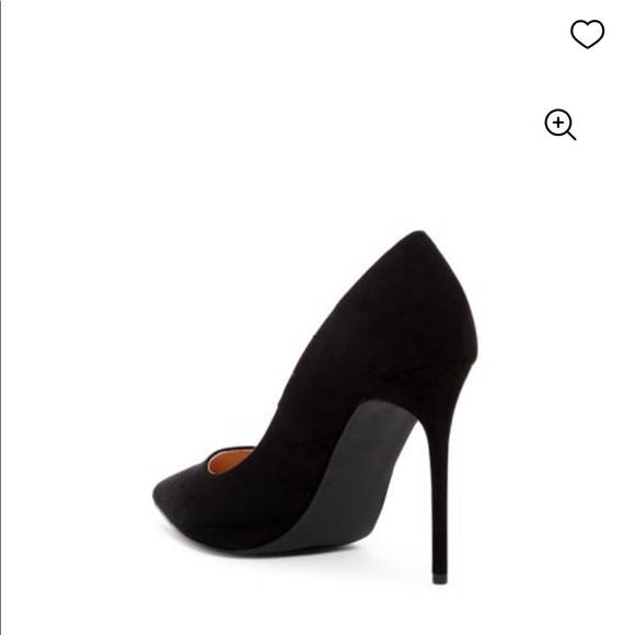 Jubilee Vitto Black Vegan Suede Pointed Toe Pump - Picture 3 of 7